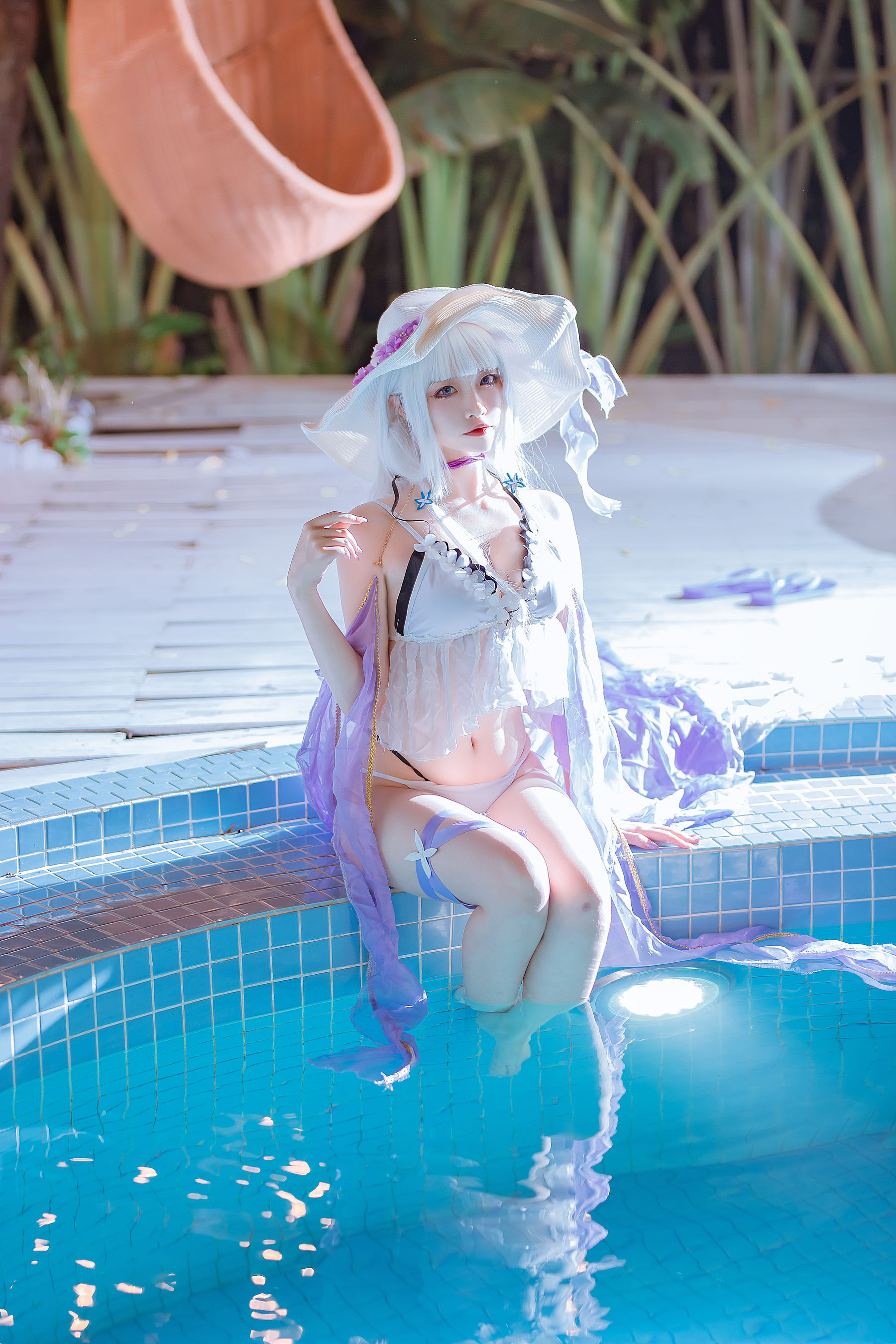 [福利COS] 人气Coser二佐Nisa - 碧蓝光辉泳装 第37张图