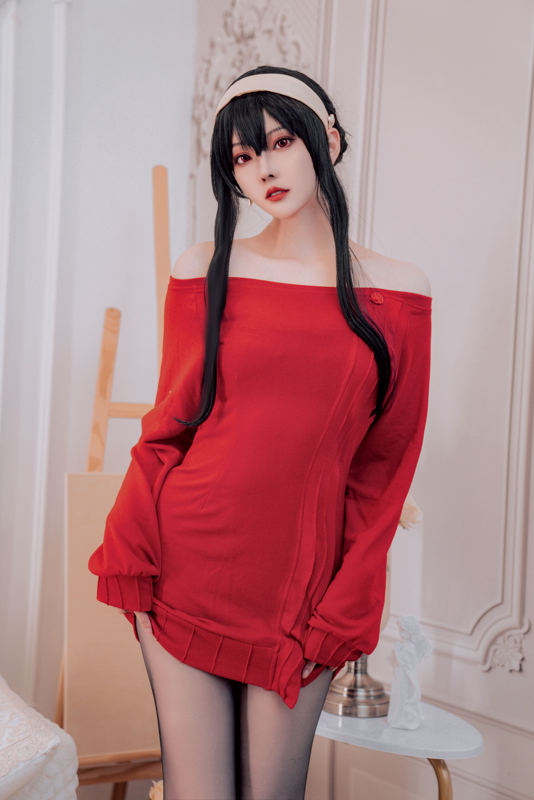 [福利COS] Natsuko夏夏子 - 约尔毛衣 第1张图