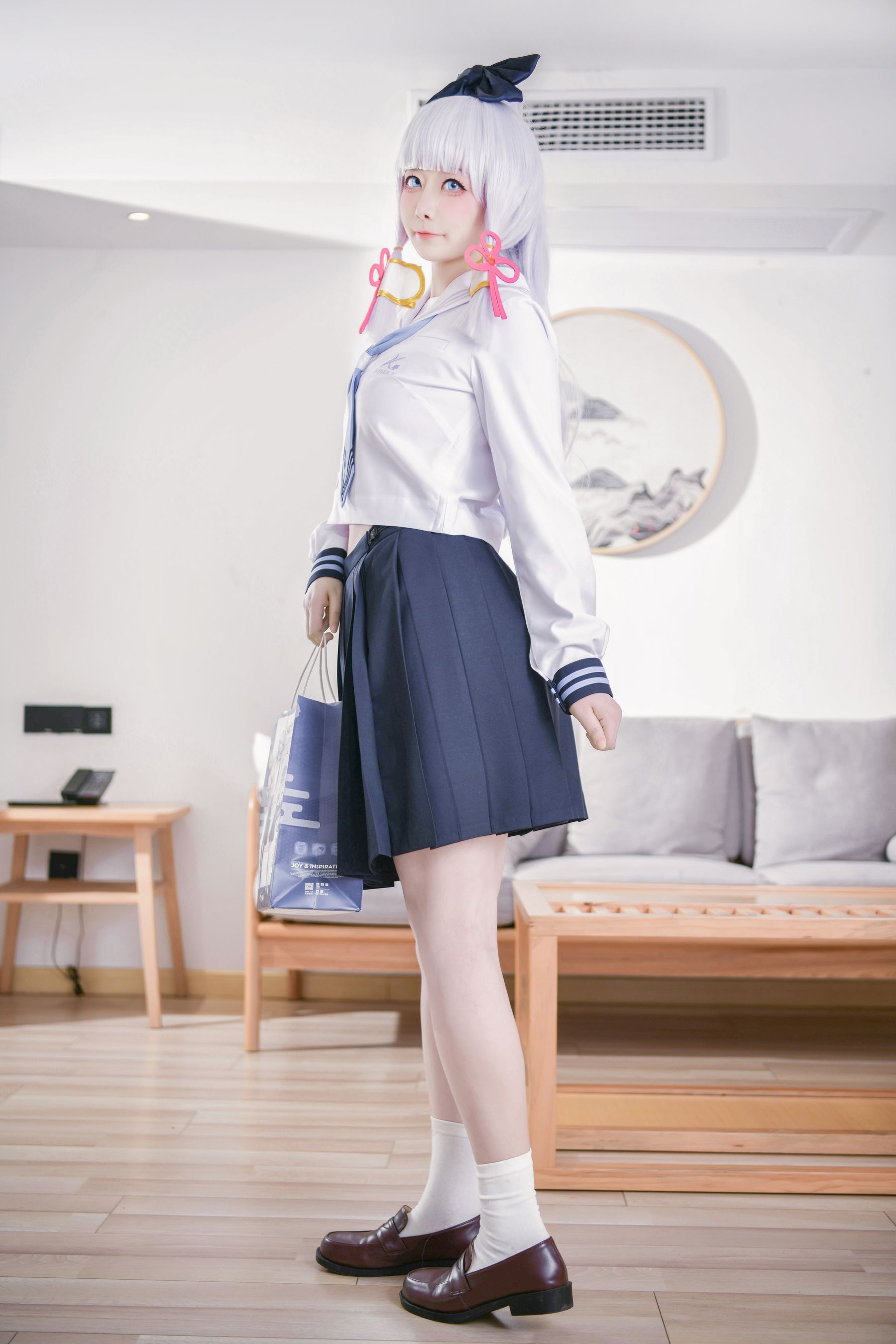[福利COS] 章鱼娘 - 原神 神里綾華 JK 第5张图