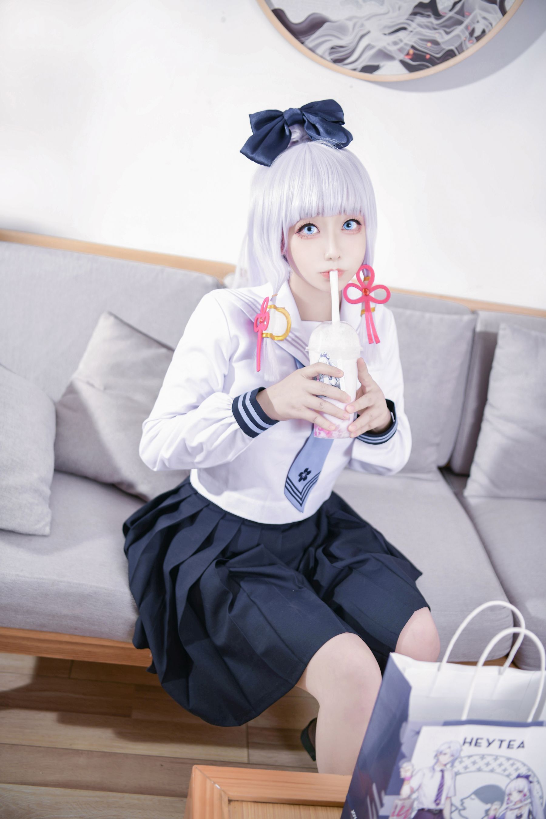 [福利COS] 章鱼娘 - 原神 神里綾華 JK 第7张图