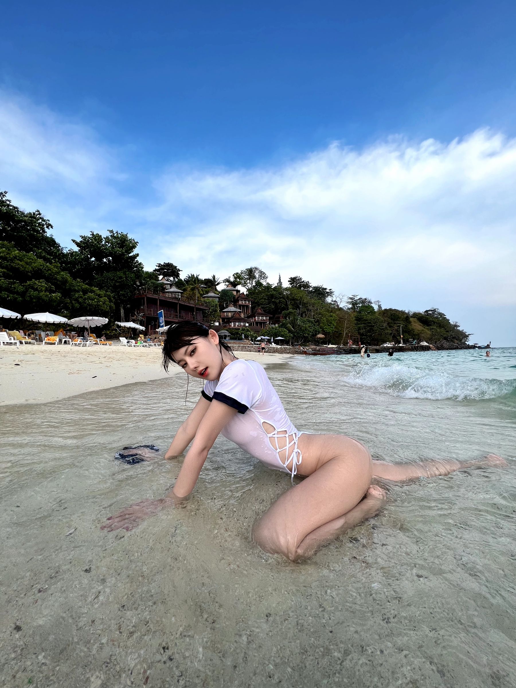 美女模特Azhua19970(阿朱啊) - 海岛透视 第14张图