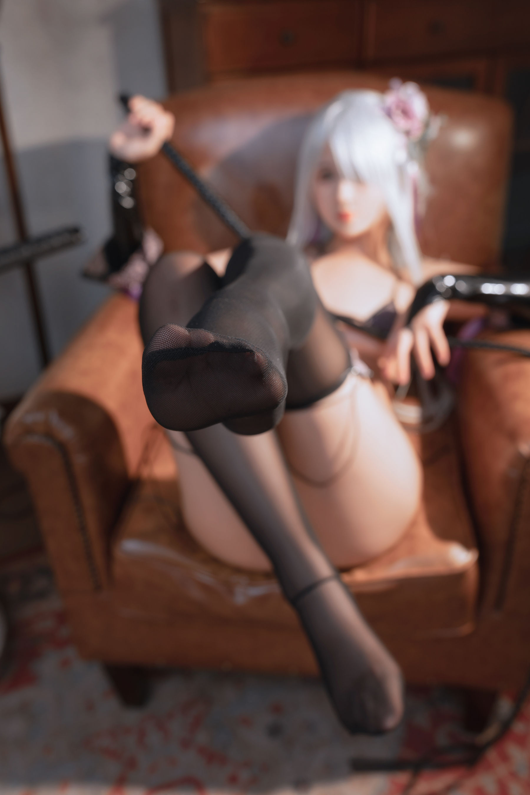 微博妹子三度_69 - 紫色旗袍 第12张图
