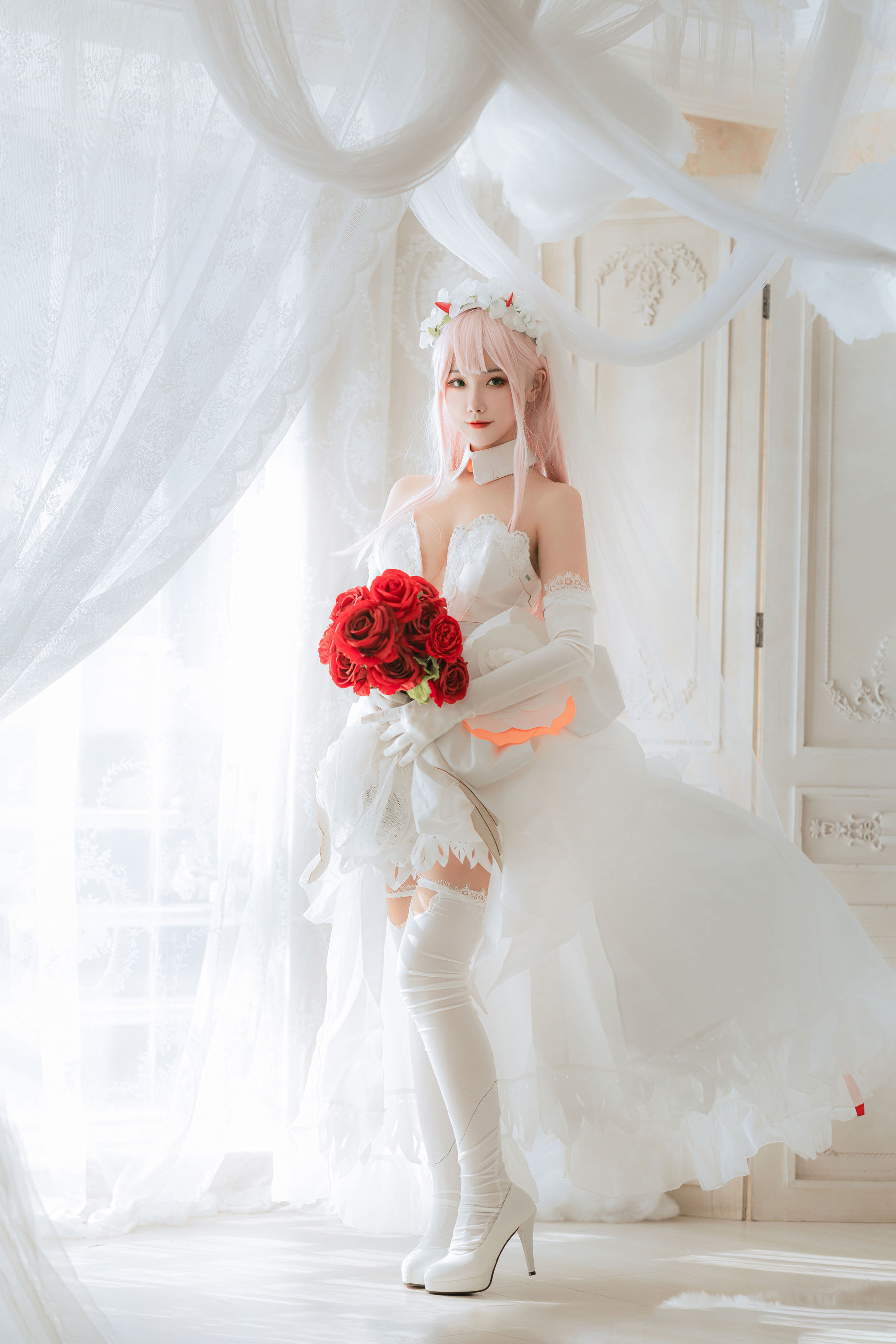 微博妹子Momoko葵葵 - DARLING in the FRANXX 花嫁 第1张图
