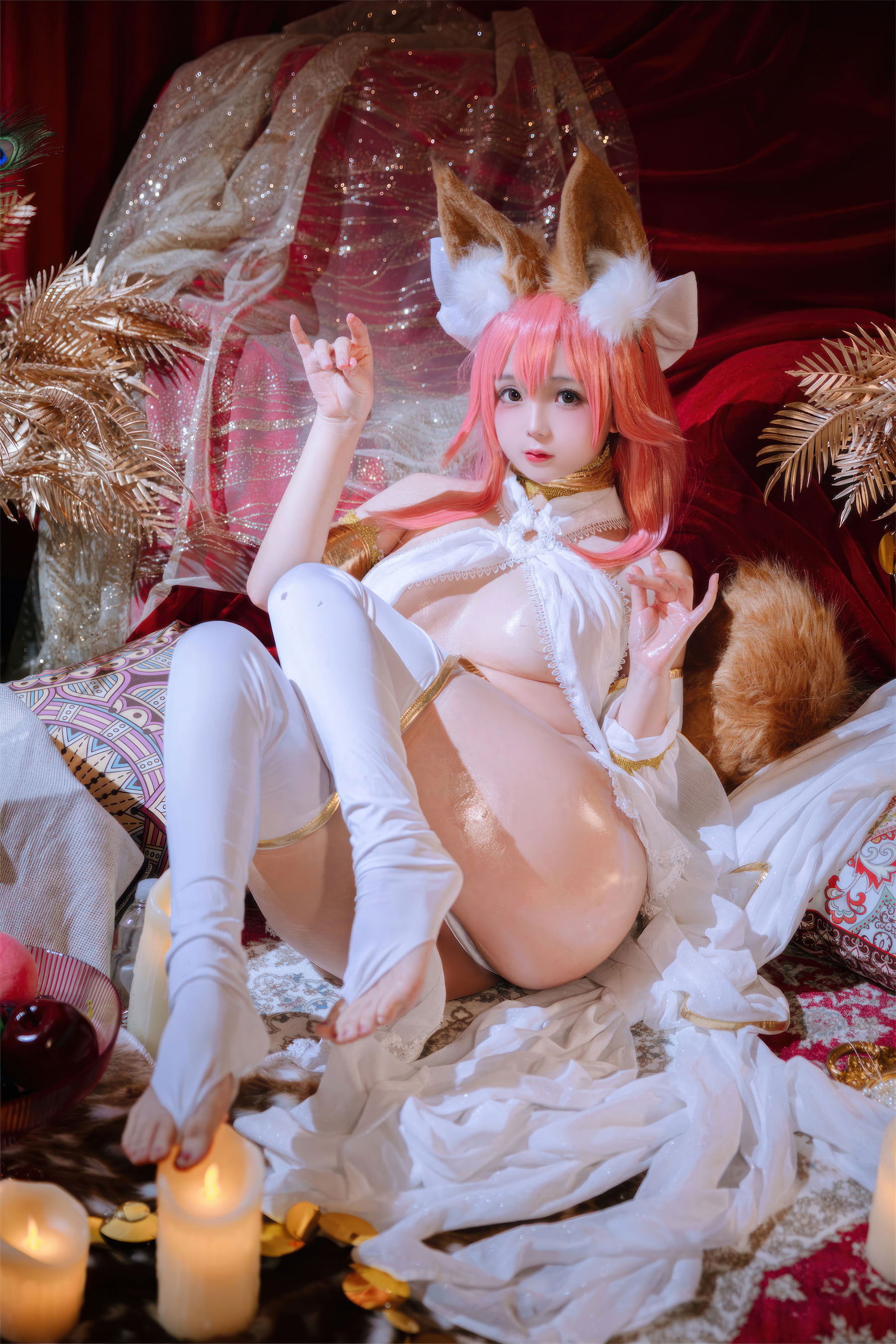 Cosplay 日奈娇 - 玉藻前舞娘 涂油 第2张图