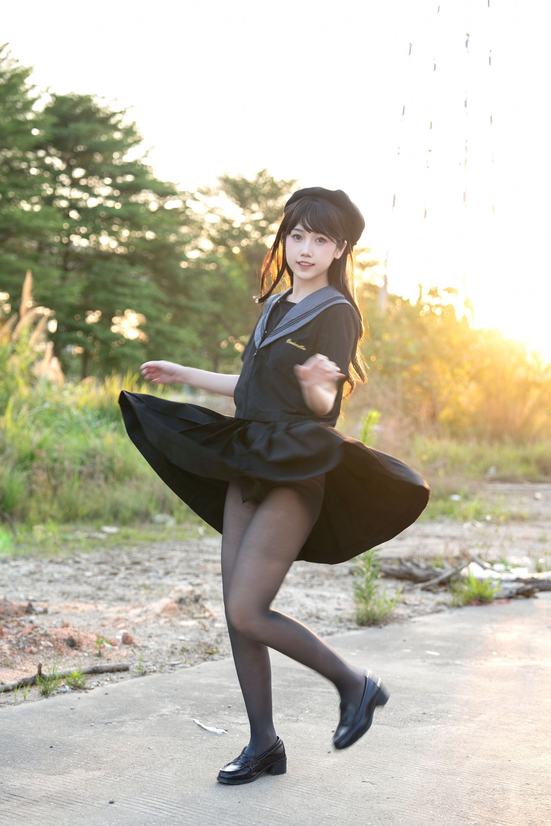 微博人气Coser 不呆猫 - 放课后野外JK 第100张图