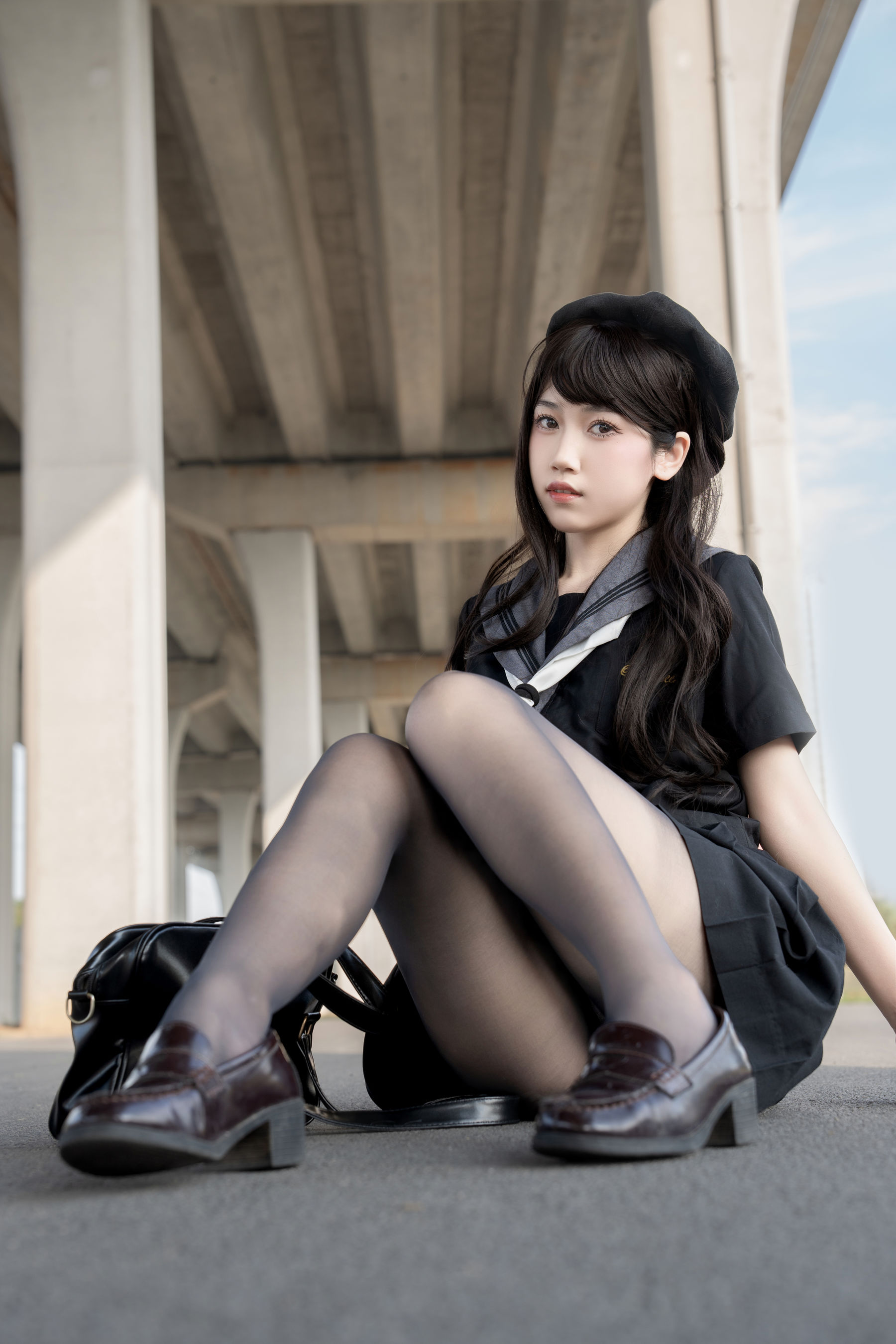 微博人气Coser 不呆猫 - 放课后野外JK 第11张图