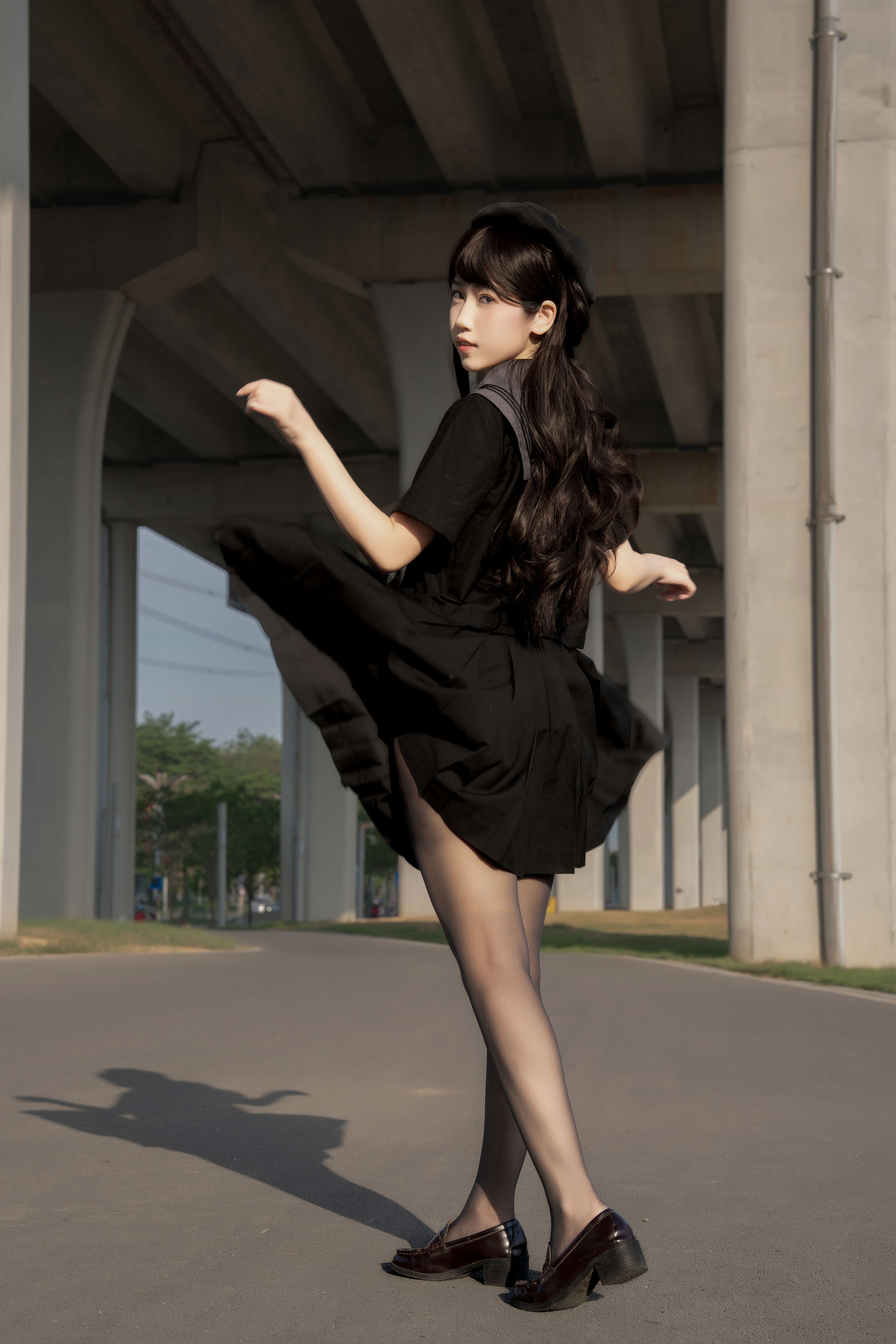 微博人气Coser 不呆猫 - 放课后野外JK 第13张图