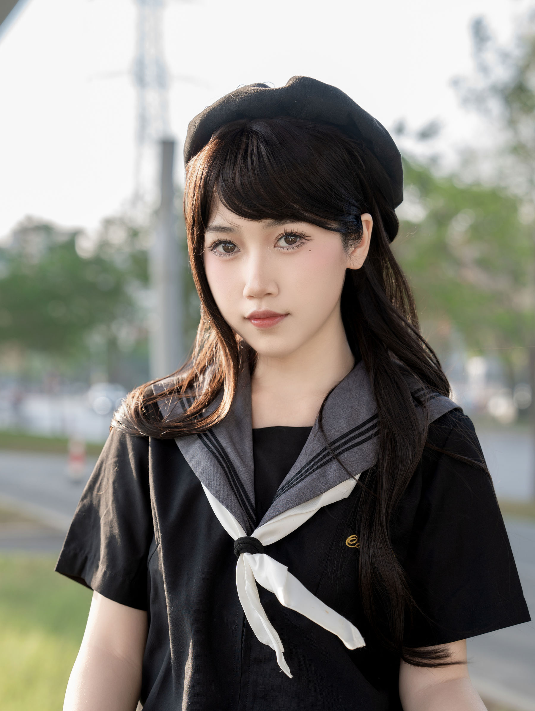 微博人气Coser 不呆猫 - 放课后野外JK 第14张图