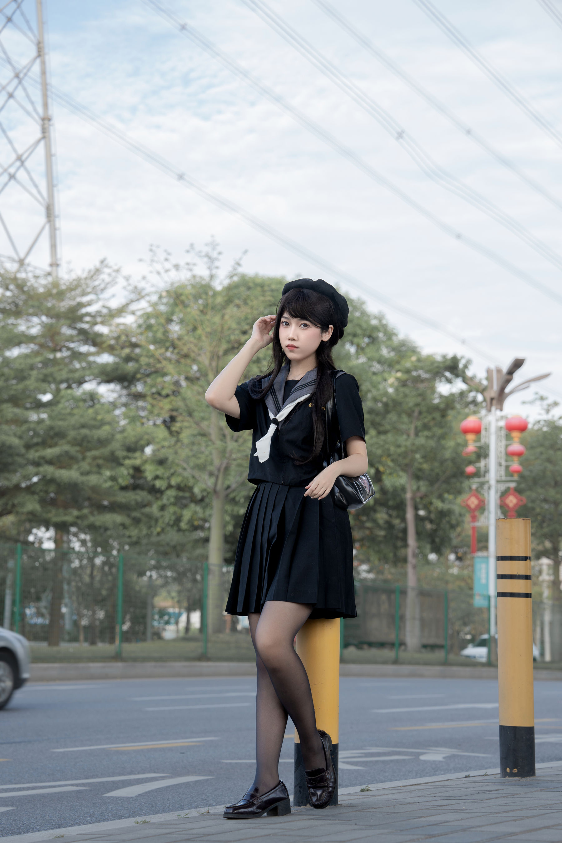 微博人气Coser 不呆猫 - 放课后野外JK 第15张图