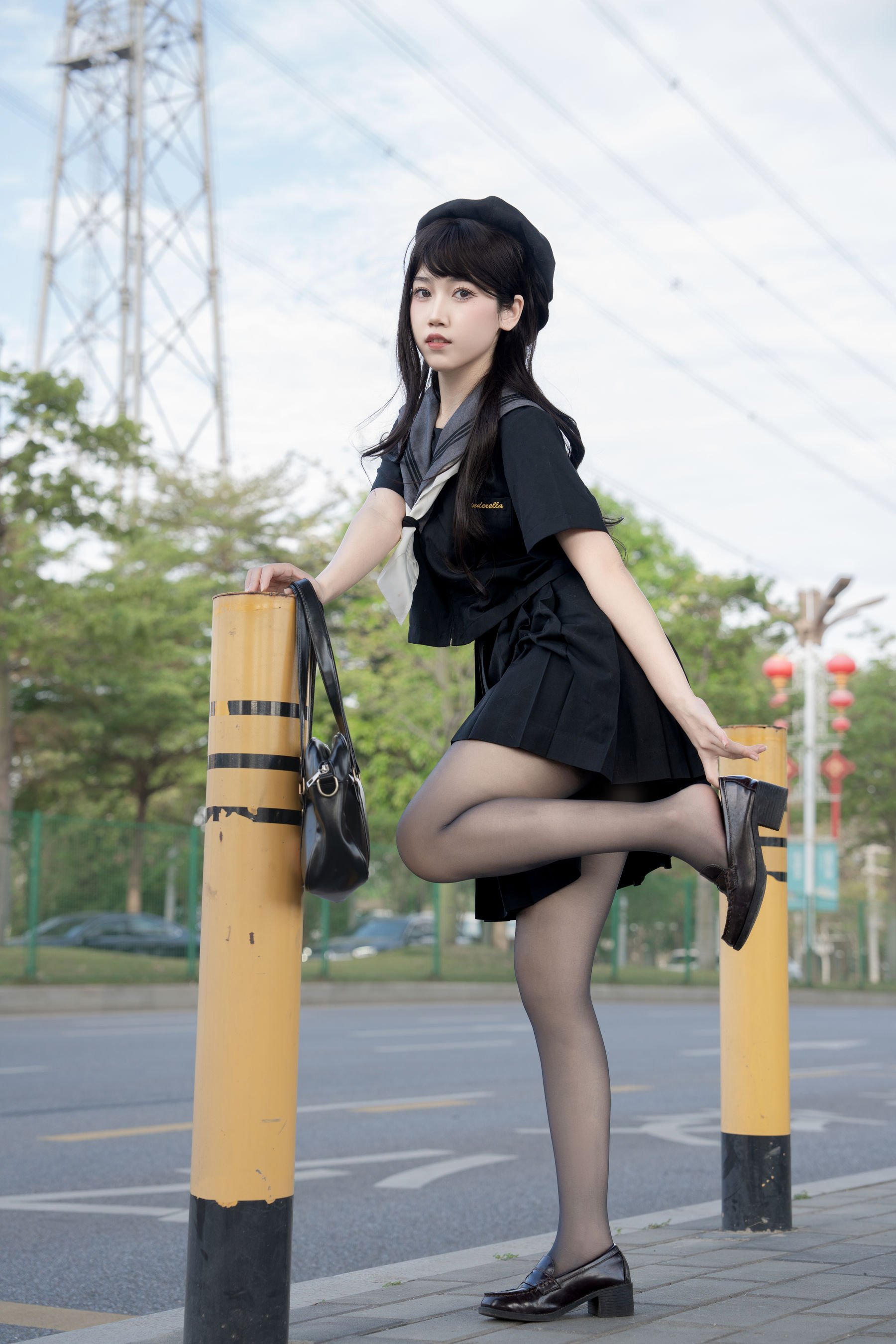 微博人气Coser 不呆猫 - 放课后野外JK 第17张图