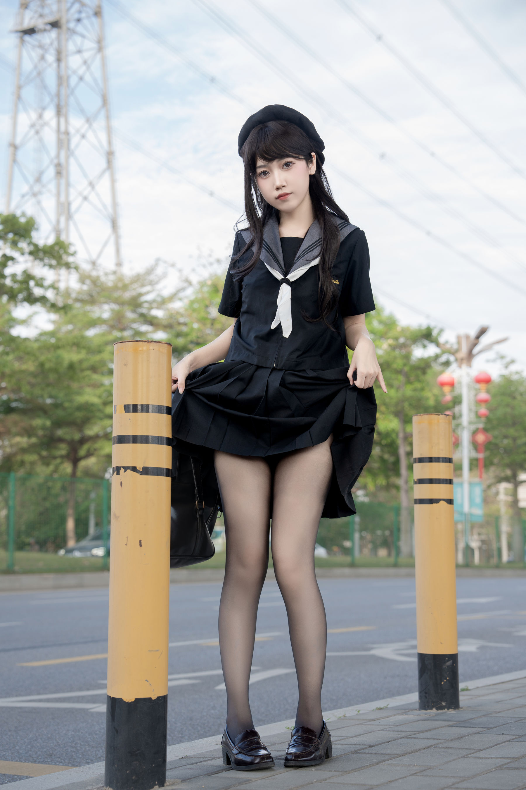 微博人气Coser 不呆猫 - 放课后野外JK 第18张图