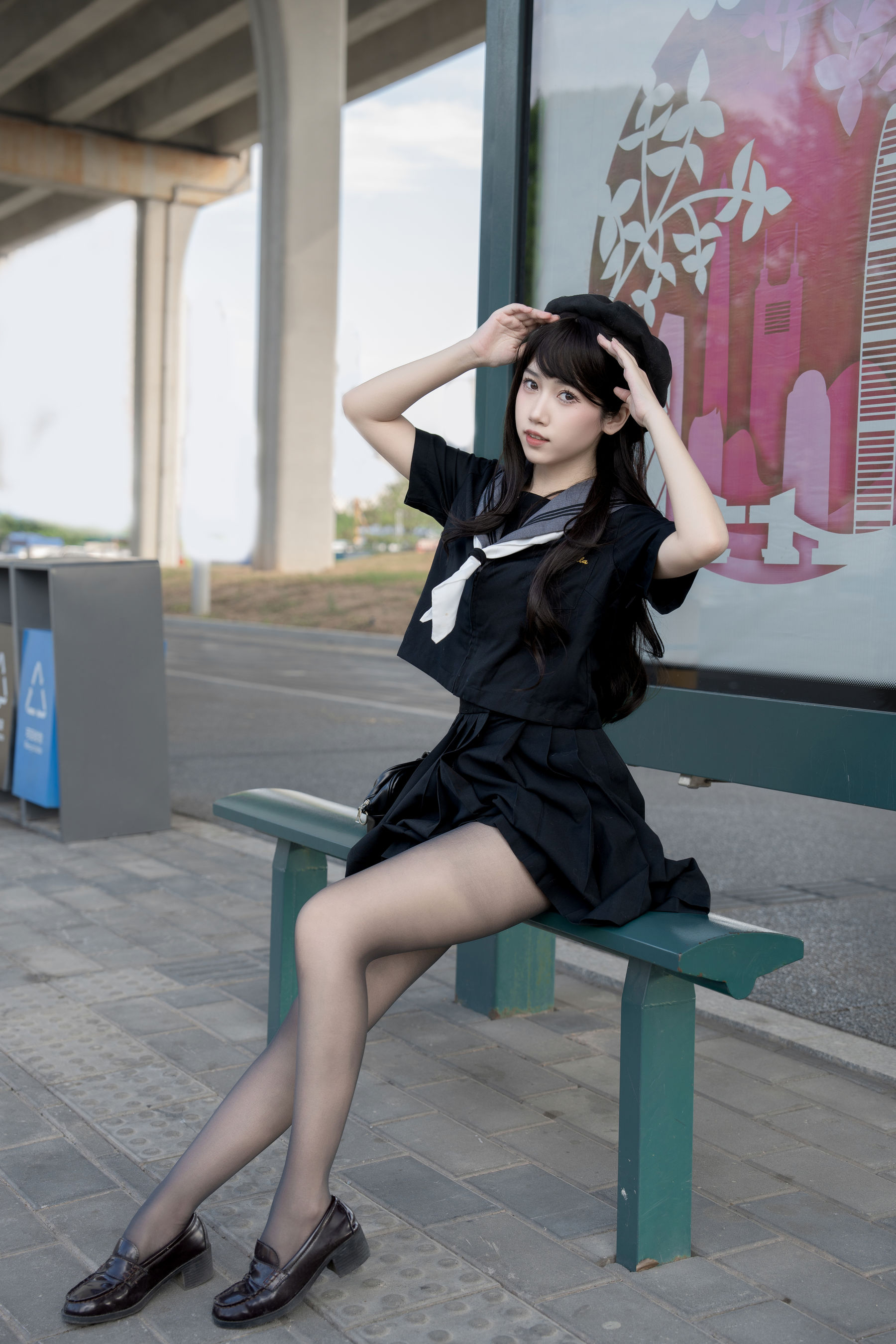 微博人气Coser 不呆猫 - 放课后野外JK 第19张图