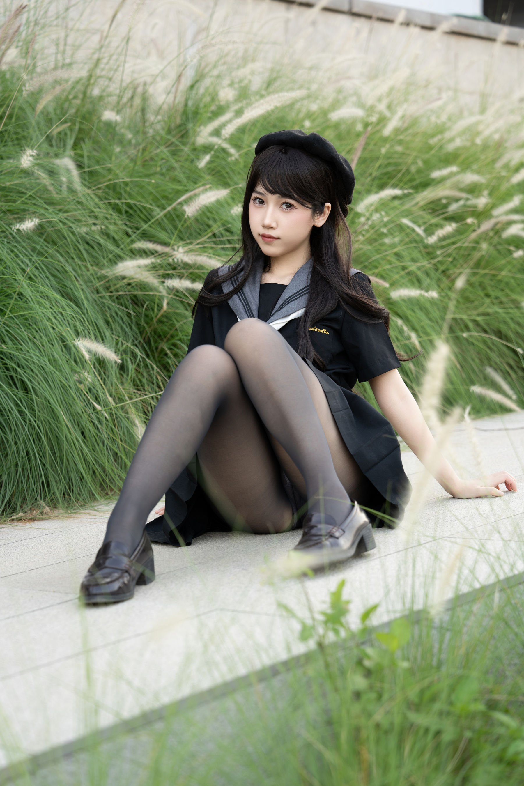 微博人气Coser 不呆猫 - 放课后野外JK 第33张图
