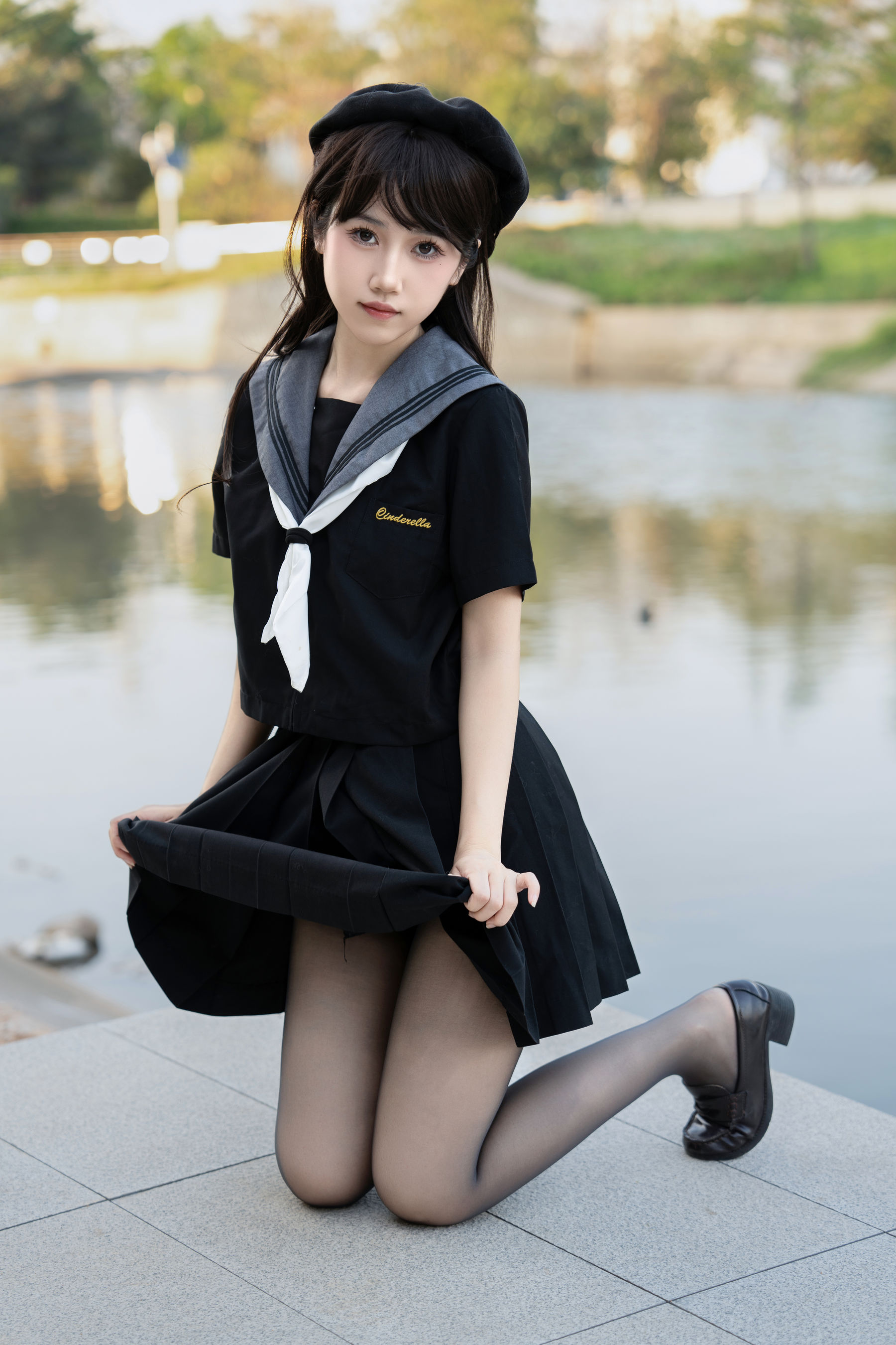 微博人气Coser 不呆猫 - 放课后野外JK 第45张图