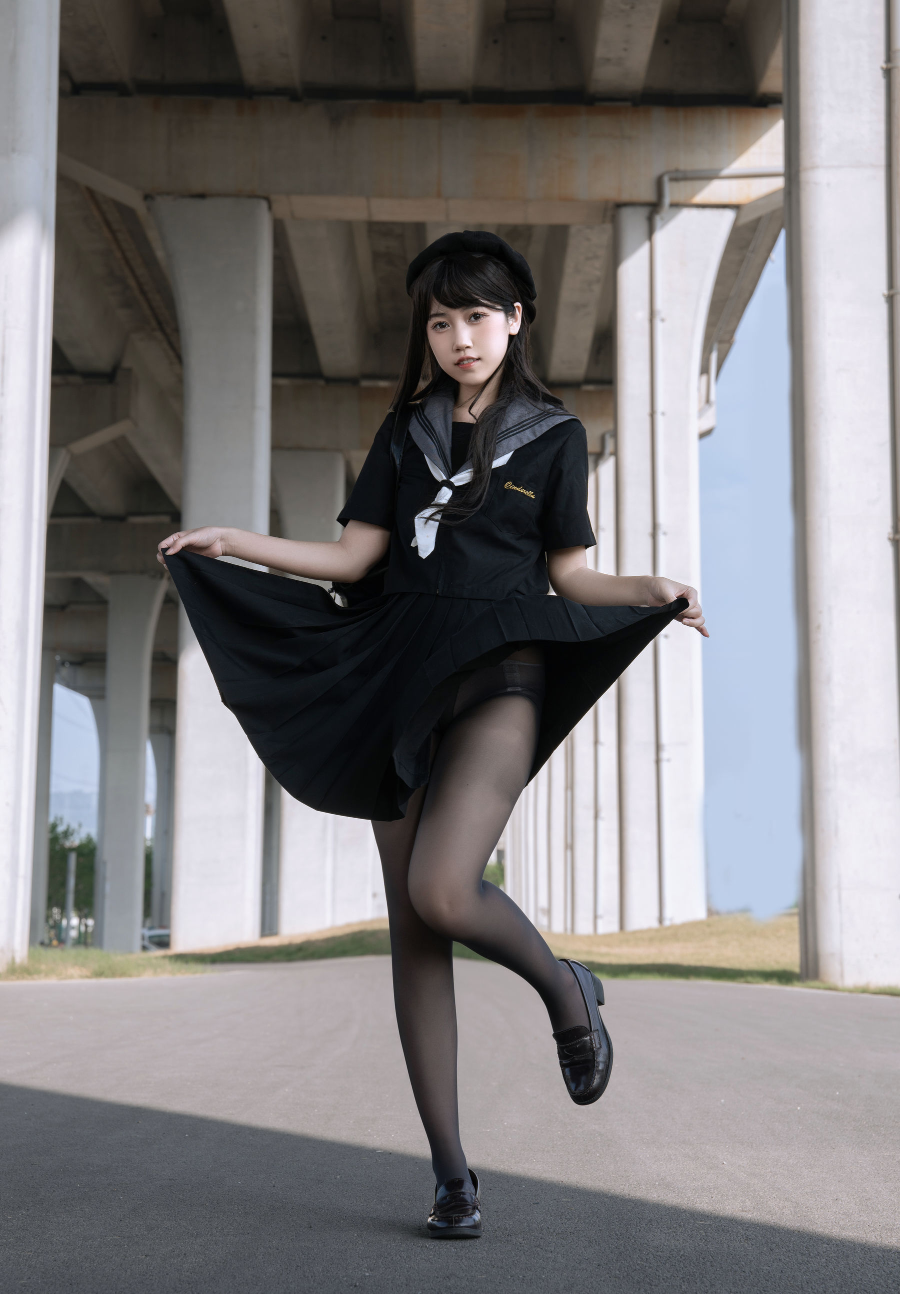 微博人气Coser 不呆猫 - 放课后野外JK 第5张图