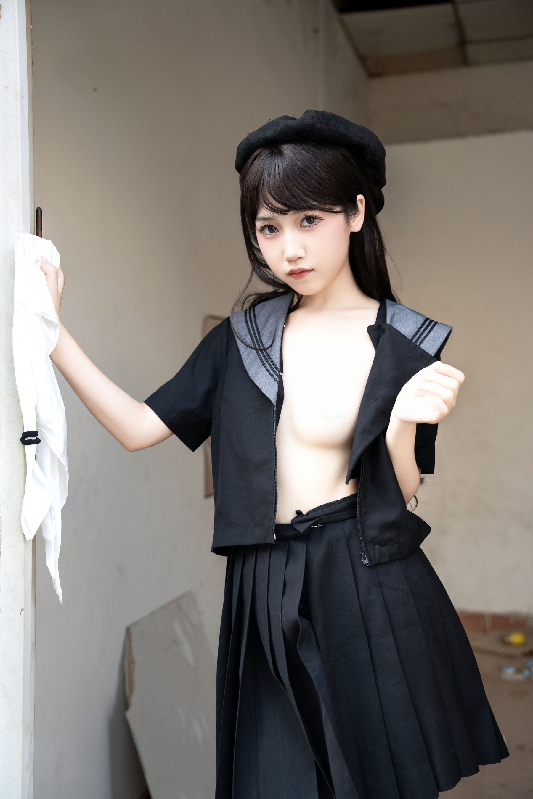 微博人气Coser 不呆猫 - 放课后野外JK 第62张图