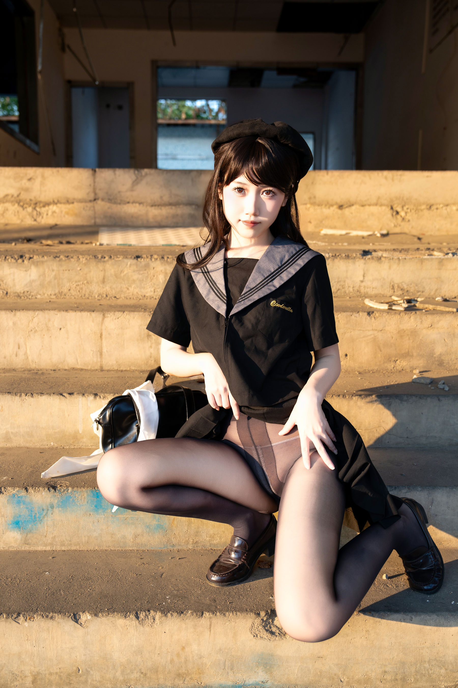 微博人气Coser 不呆猫 - 放课后野外JK 第68张图