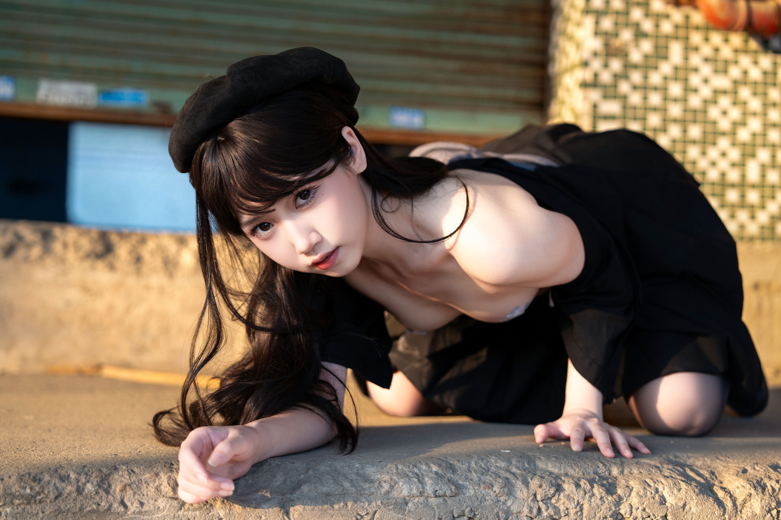 微博人气Coser 不呆猫 - 放课后野外JK 第79张图