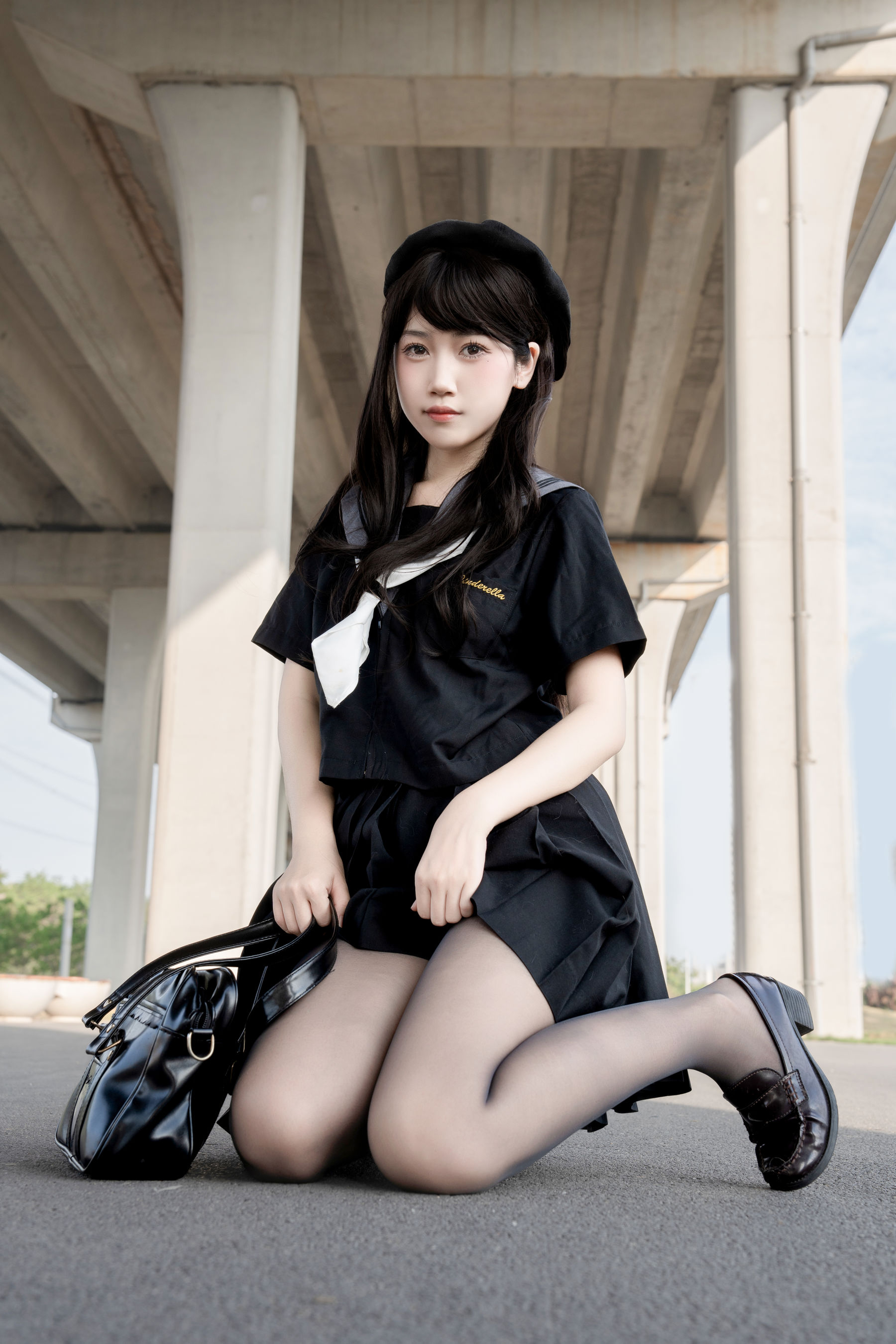 微博人气Coser 不呆猫 - 放课后野外JK 第8张图