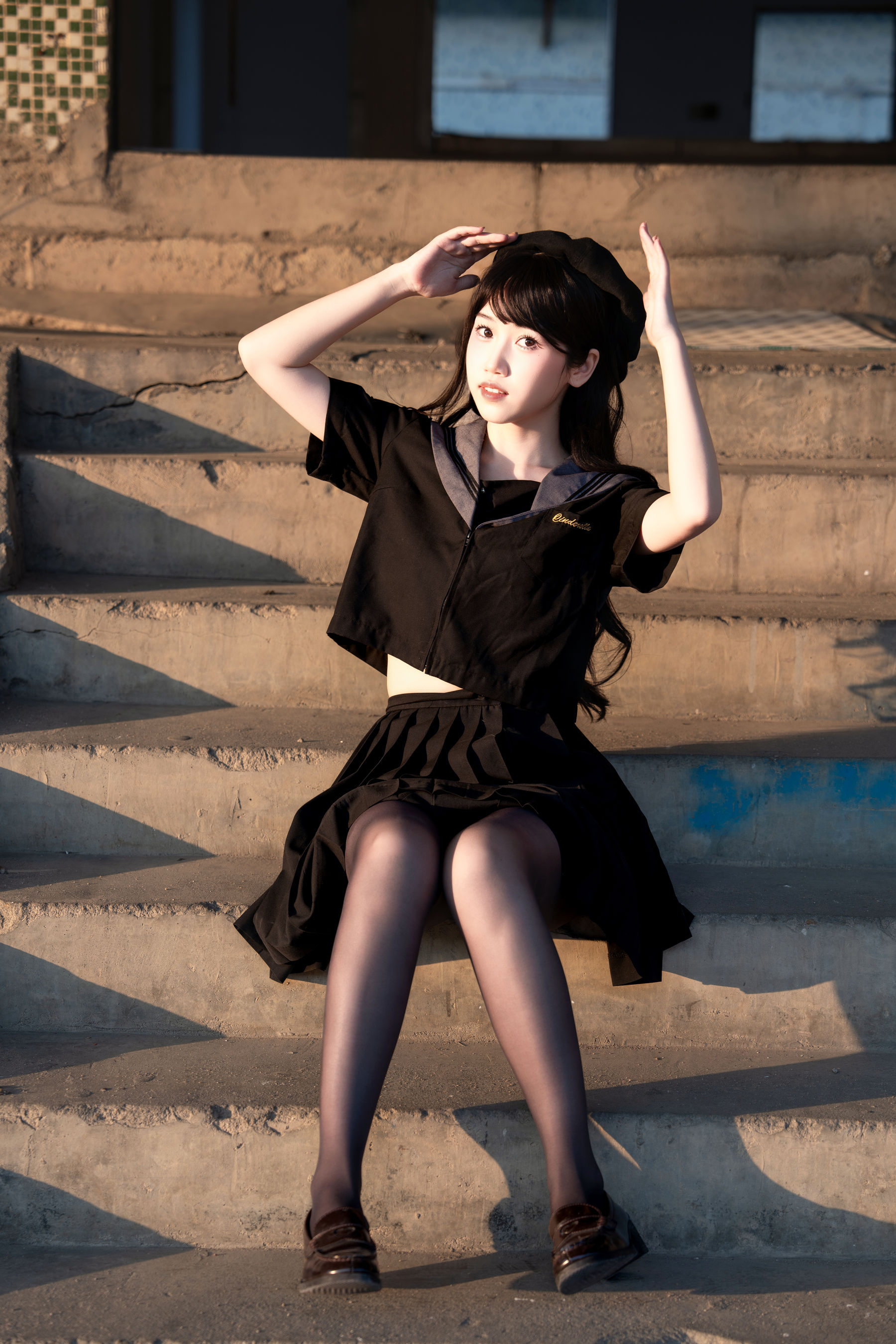 微博人气Coser 不呆猫 - 放课后野外JK 第99张图