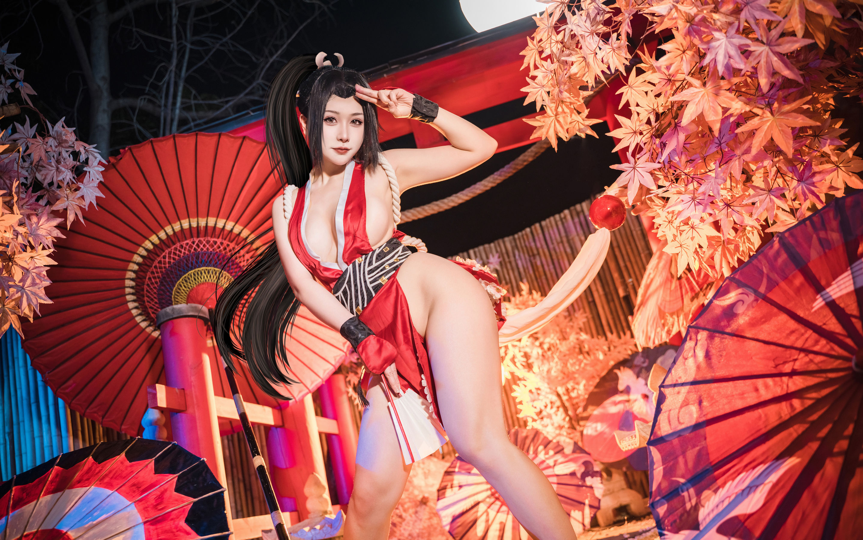 性感Coser 三刀刀Miido - 不知火舞 女忍者 第3张图