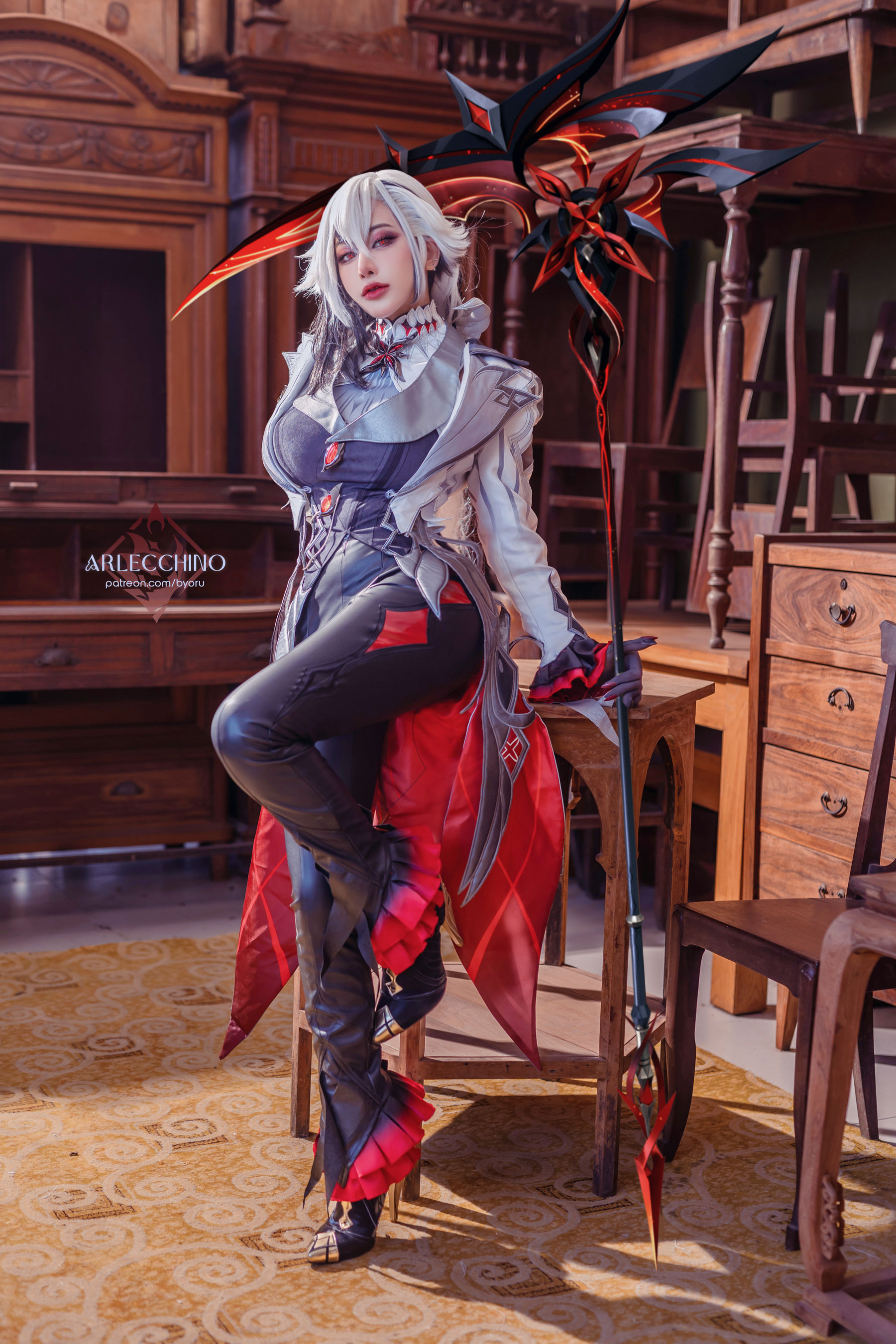 日本性感萝莉 Byoru - Genshin Impact Arlecchino Dress 第1张图