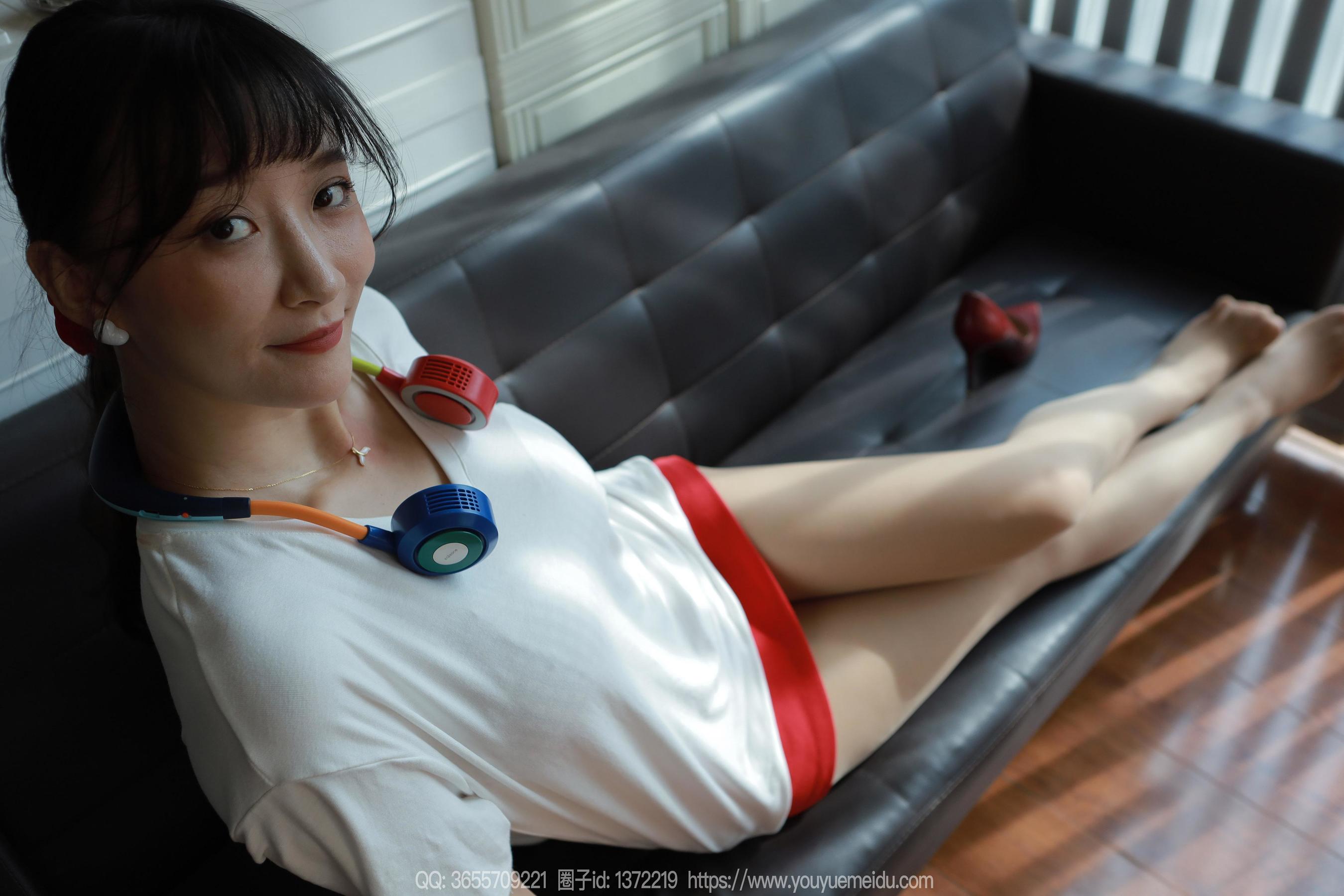 IESS异思趣向 - 模特： 秋秋 《白T红裙》 第39张图