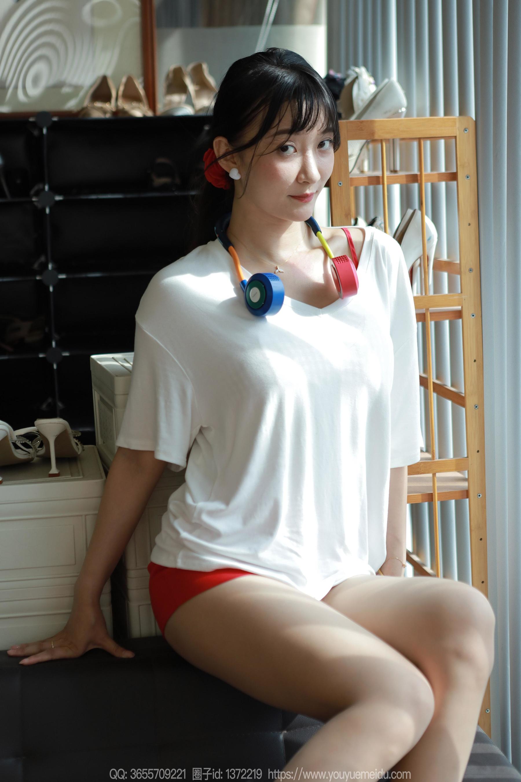 IESS异思趣向 - 模特： 秋秋 《白T红裙》 第68张图