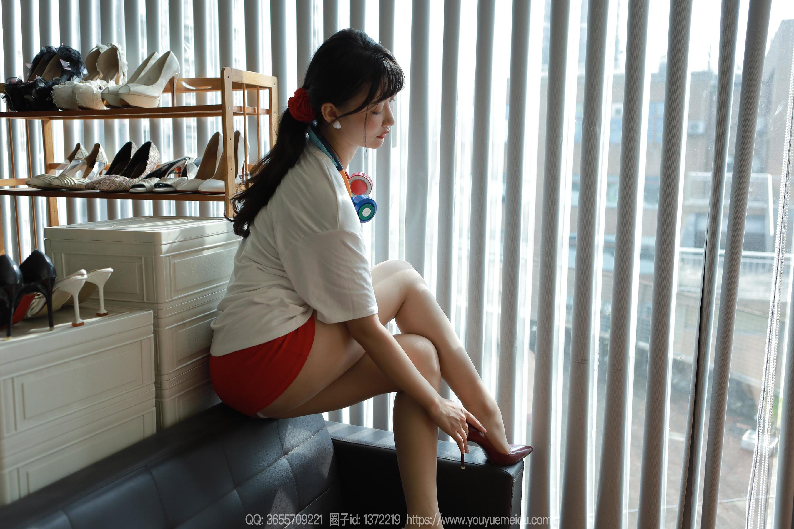 IESS异思趣向 - 模特： 秋秋 《白T红裙》 第74张图