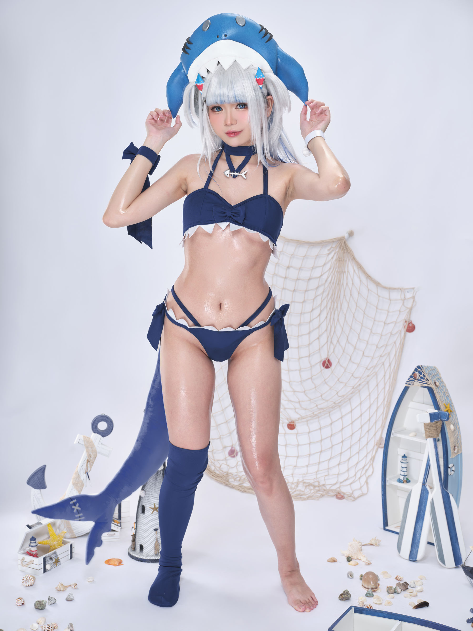 ZinieQ - Hololive Gawr Gura Swimsuit 第1张图