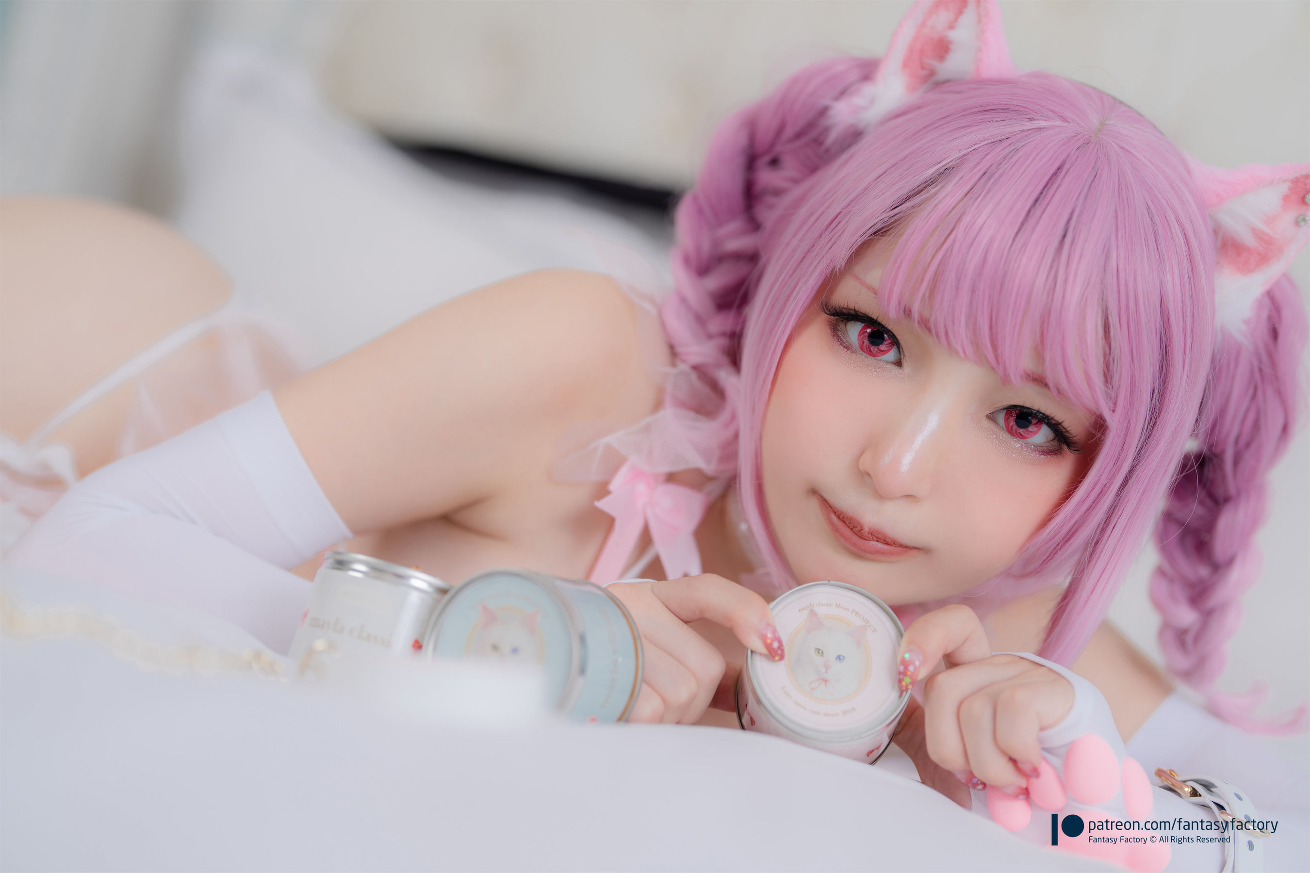 [Fantasy Factory] 小丁 Cosplay写真 - 2022.04 pink cat 第3张图