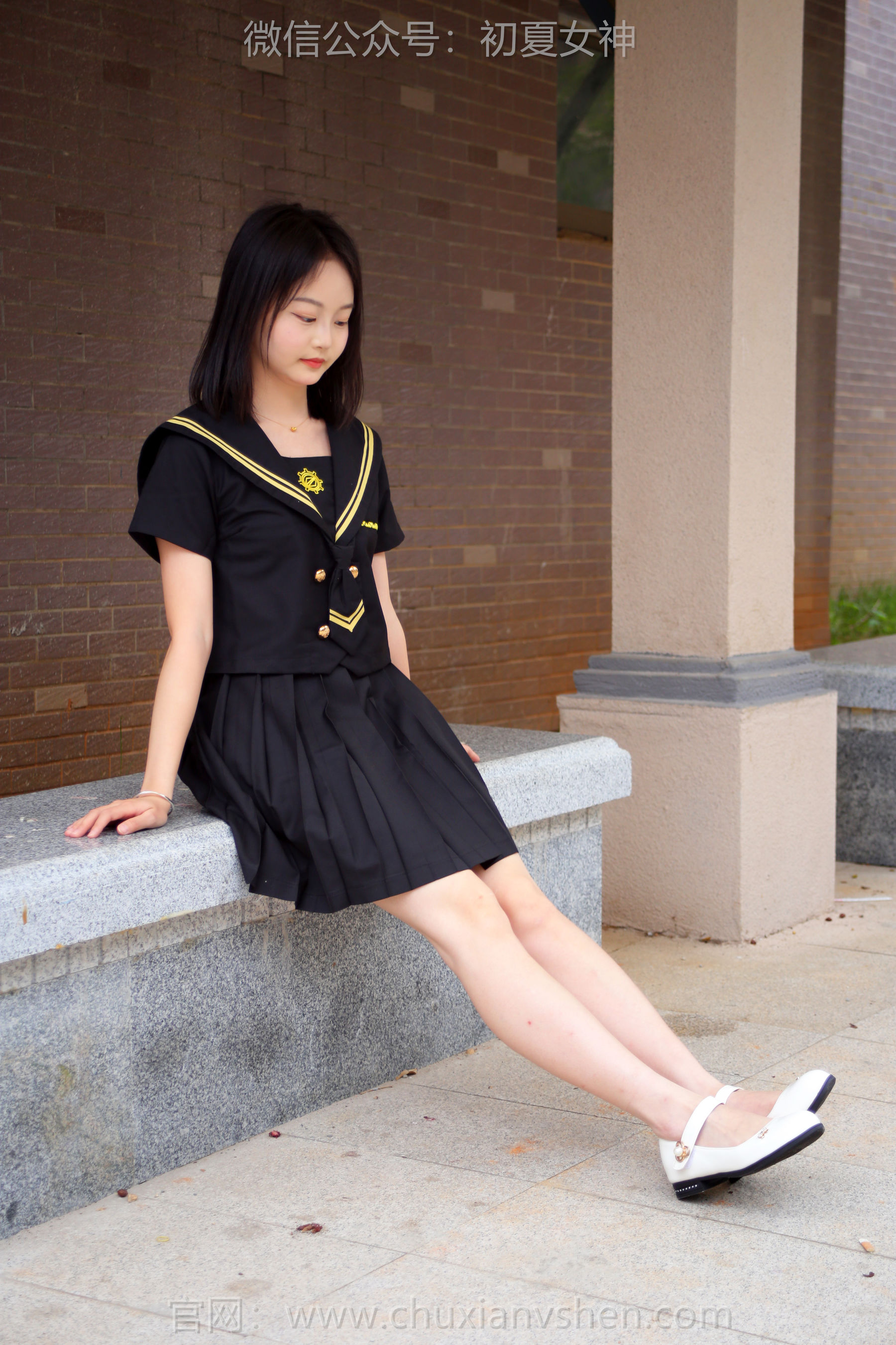 初夏女神 No.216 双双 黑系水手服 第9张图