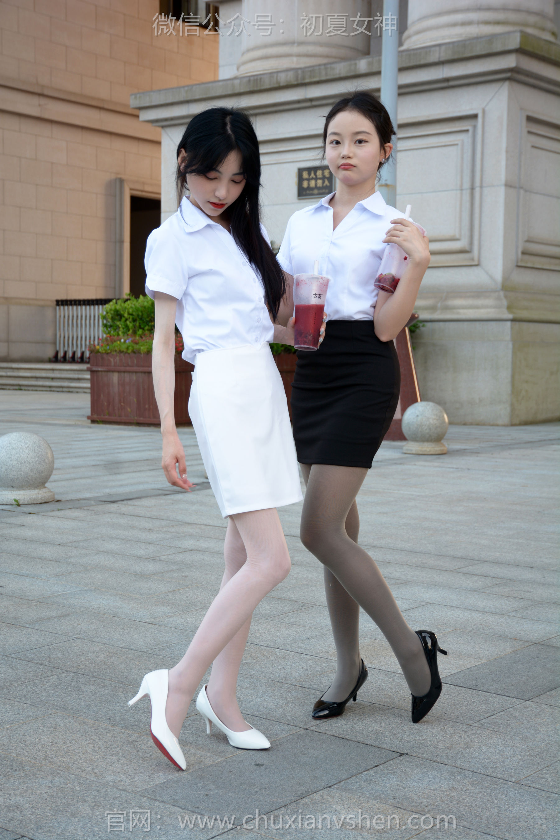 初夏女神 No.226 柒柒&双双 黑白正装 第7张图